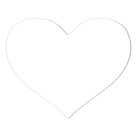 Tableau photo en aluminium blanc brillant Coeur symétrique