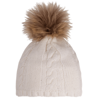 Bonnet à pompon à fourrure polyester